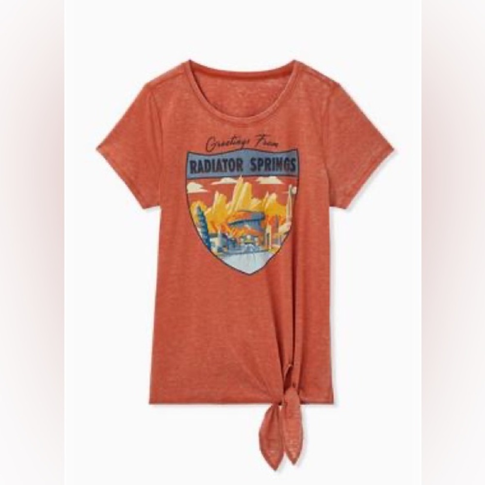 Torrid Disney Pixar Cars Radiator Springs Tie Front Top Size XL/1X (Torrid 1)